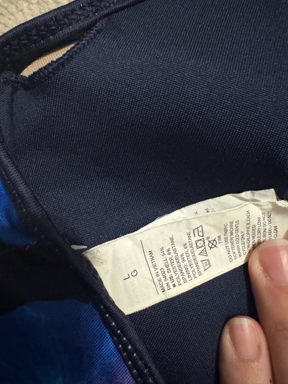Old Navy Blue Floral Active Leggings And Matching Sports Bar - Picture 6 of 6
